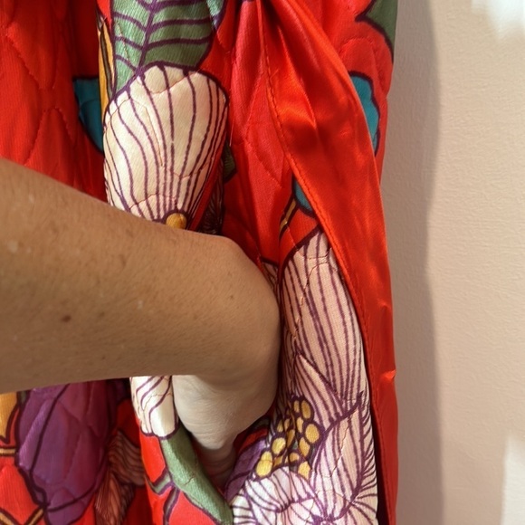 Vintage Quilted A Line button front women’s maxi dress size small full length - Picture 6 of 6